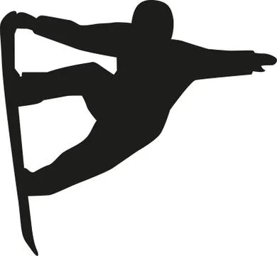 Snowboarder jumping Stock Illustration