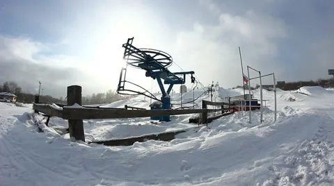 Snowboarder jumps trick Stock Footage 35456466