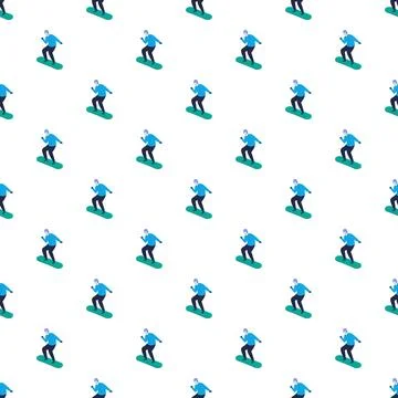 Snowboarder pattern design concept seamless background 스톡 일러스트