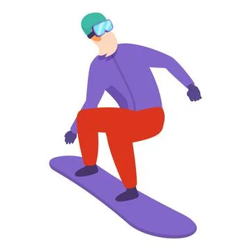 Snowboarder performing stunt while snowboarding down slope Stock Illustration