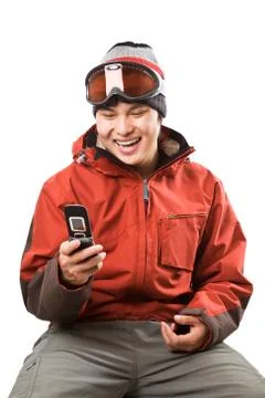 Snowboarder Foto stock