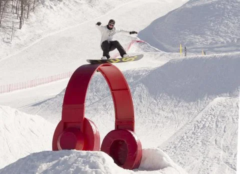 Snowboarder 스톡 사진