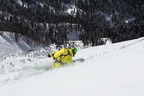 Snowboarder 스톡 사진