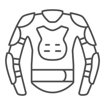 Snowboarder protective suit thin line icon, World snowboard day concept Stock Illustration