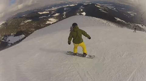 Snowboarder ride Stock Footage 36021912