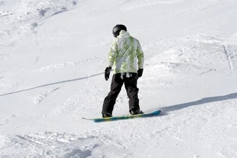 Snowboarder on the slope Stock Photos