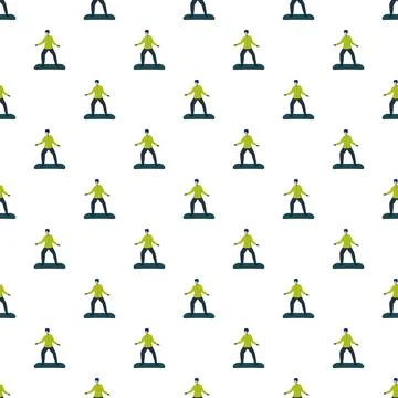 Snowboarder standing on board seamless pattern background 스톡 일러스트