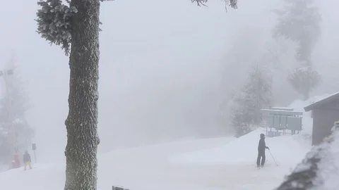 Snowboarders at resort Video stock 100470285