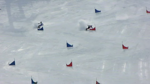 Snowboarding 7  Stock Footage 686973