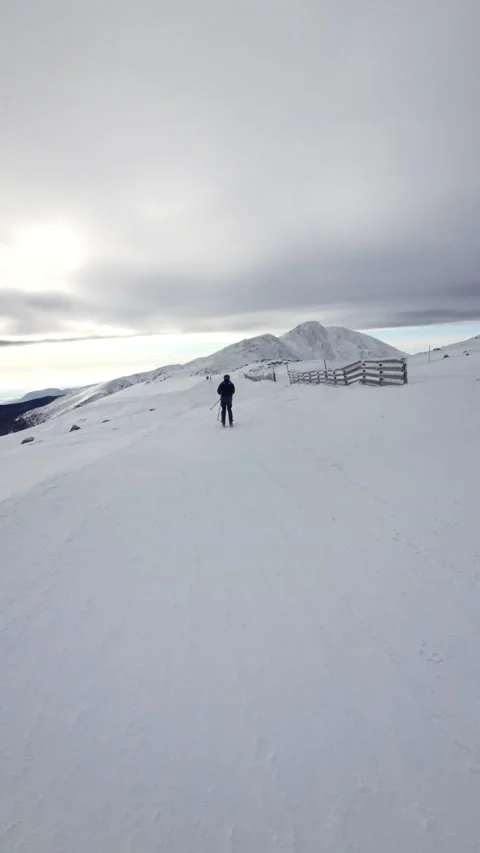 Snowboarding above the clouds Stock Footage 220552922