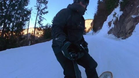 Snowboarding. alps. scenic. 库存影片 170453545