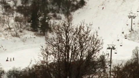 Snowboarding and Skiing Stock Footage 1045144