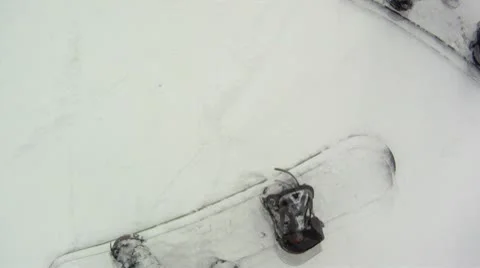 Snowboarding binding strap Stock Footage