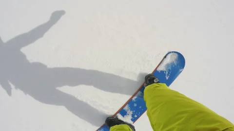 Snowboarding in circles Stock Footage 66983267