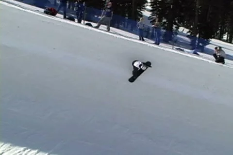 Snowboarding Competition - tricks Stock Footage 7740246