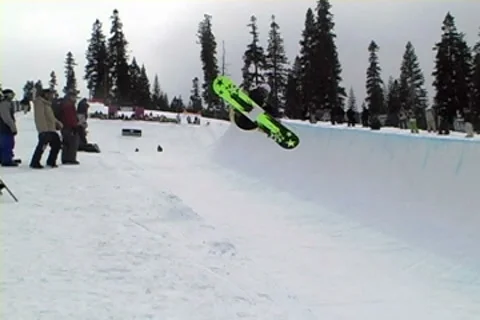 Snowboarding Competition - tricks Stock Footage 7740397