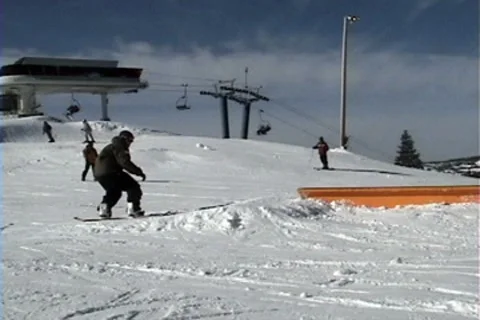 Snowboarding Competition - tricks Stock Footage 7740514