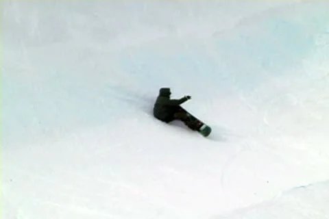 Snowboarding crashes Stock Footage 10702303