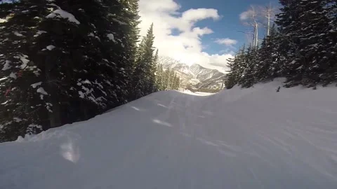 Snowboarding in Durango Colorado Video stock 201385494