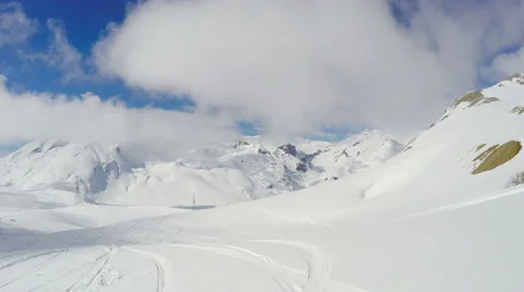 Snowboarding on a freeride point of view perspective Video stock 67007298