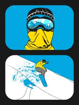 Snowboarding Illustrazione stock