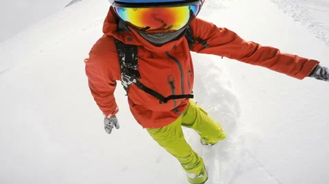 Snowboarding satisfaction Stock Footage 67044144