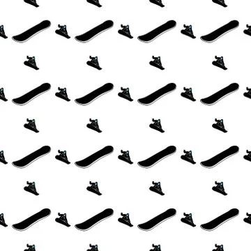 Snowboarding seamless pattern Stock Illustration