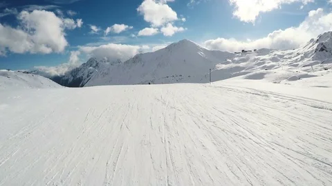 Snowboarding On Snow Covered Landscape Video stock 71651954