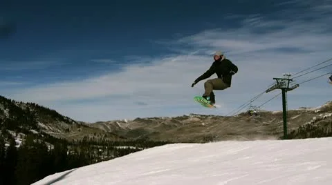 Snowboarding tricks 3 Video stock 10743775