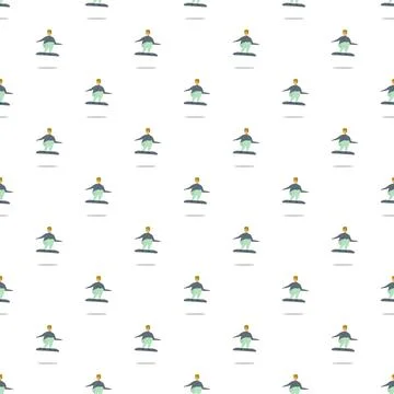 Snowboarding winter sport pattern on white background 스톡 일러스트