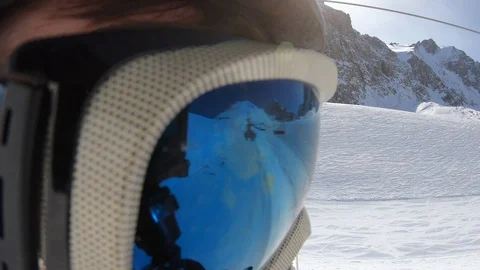 Snowboardist Mask Stock Footage 103658812