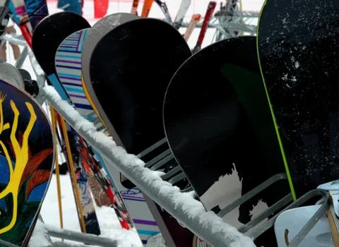 Snowboards Stock Photos