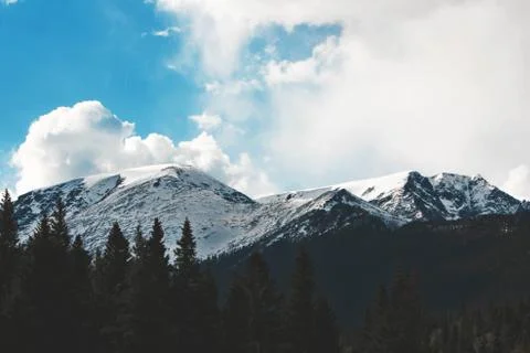 Snowcap Mountains 스톡 사진