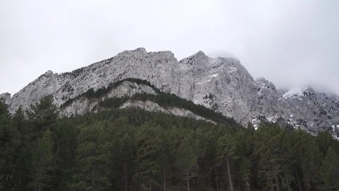 Snowcapped Mountain Pan Video stock 126826630