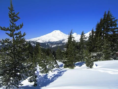 Snowcapped peak Stock Photos