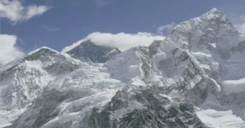 Snowcapped rock mountains Stock Footage 62774472
