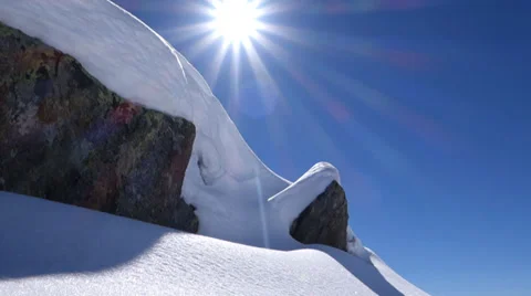 Snowcapped snow covered landscape. winter season 動画素材 37155709