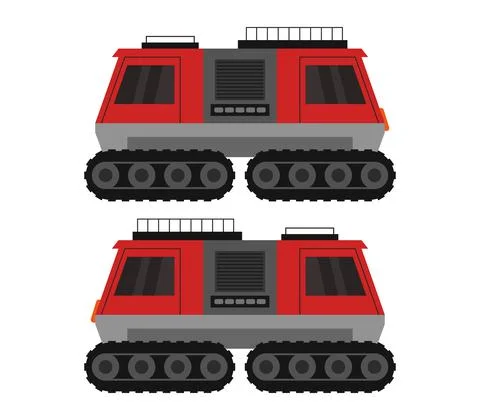 Snowcat icon illustrated in vector on white background Stock Illustration