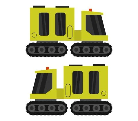 Snowcat icon illustrated in vector on white background Stock Illustration