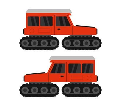 Snowcat icon illustrated in vector on white background Stock Illustration