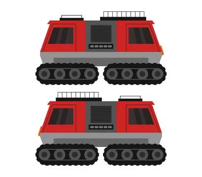 Snowcat icon illustrated in vector on white background Stock Illustration