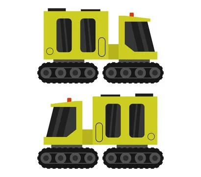 Snowcat icon illustrated in vector on white background Stock Illustration
