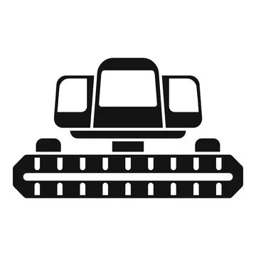 Snowcat machine standing on a caterpillar track Stock Illustration