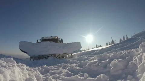 Snowcat ratrack Stock Footage 194669346