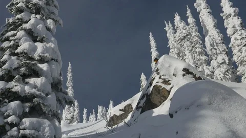 Snowcat Skiing1 Video stock 103879819