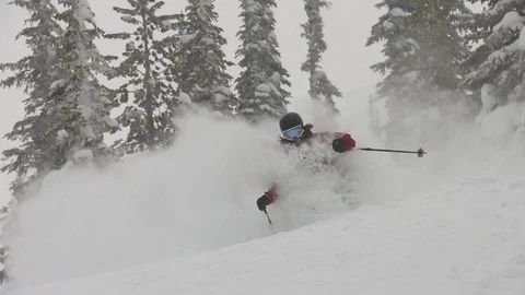 Snowcat Skiing11 Video stock 103891354