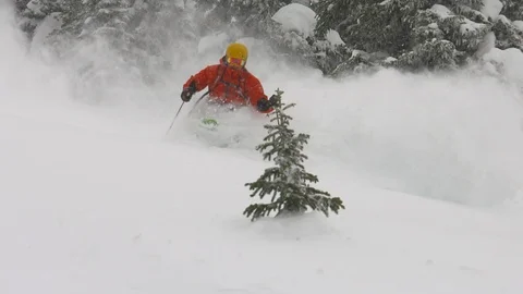 Snowcat Skiing14 Video stock 103890494