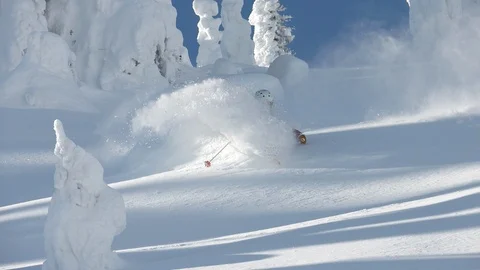 Snowcat Skiing5 Video stock 103887013