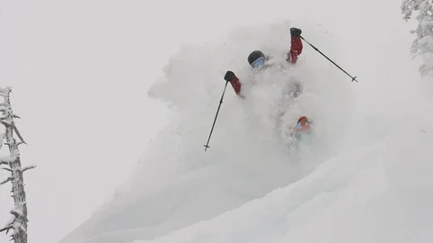 Snowcat Skiing8 Video stock 103884608