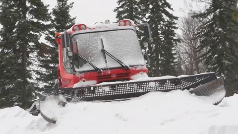 Snowcat is without movement Vídeo Stock 72278721